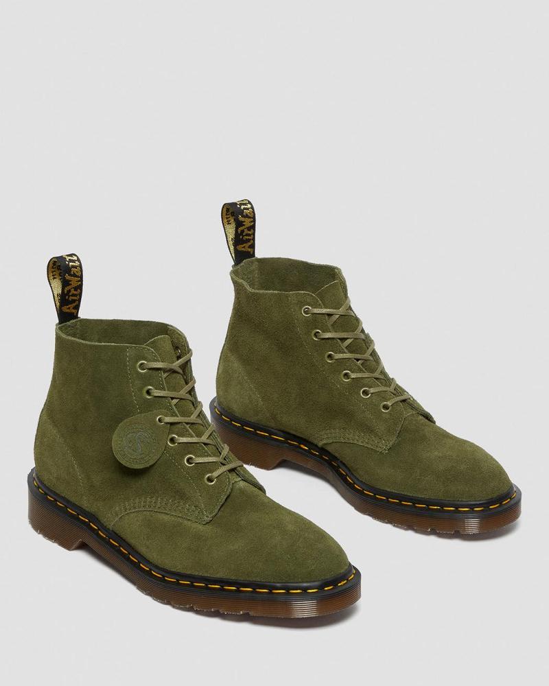 Dr Martens 101 Made in England Suede Enkellaars Heren Groen | NL 390DFM